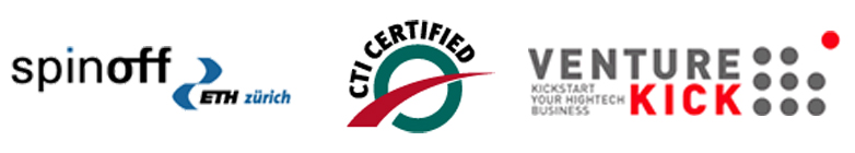 ETH Transfer, CTI Certified and Venture Kick logos