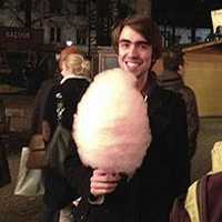 Group member with cotton candy
